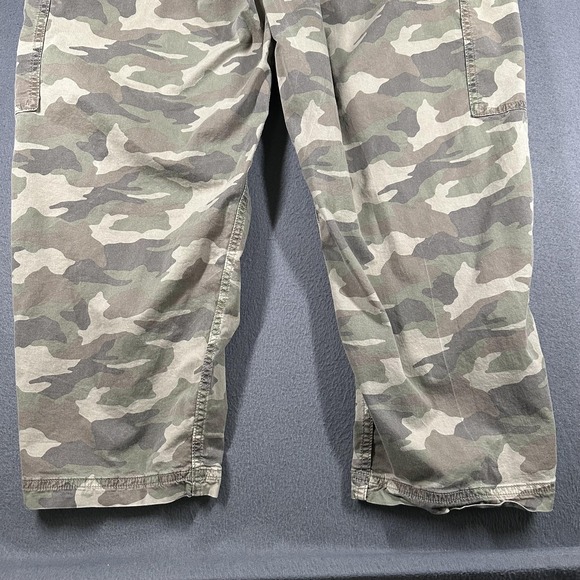 American Eagle Outfitters Cargo Pants Womens 12 Green Camo Barrel Stretch - Picture 15 of 15